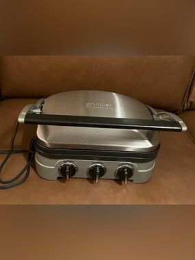 Cuisinart Stainless Steel Electric Grill, Griddle or Panini Press.